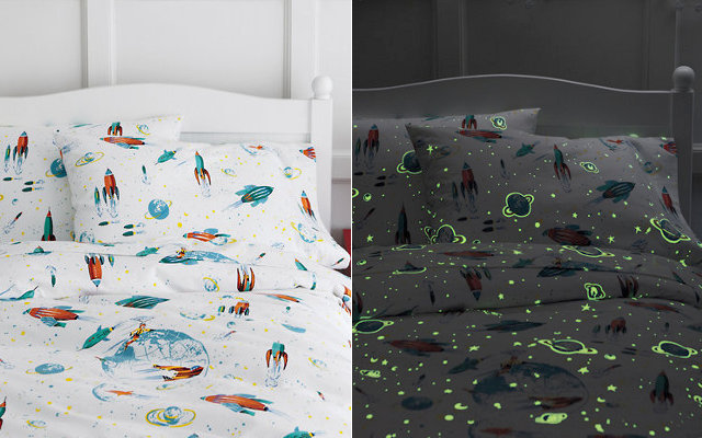 Glow In The Dark Outerspace Rockets And Planets Bedding Eejournal